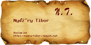 Nyáry Tibor névjegykártya